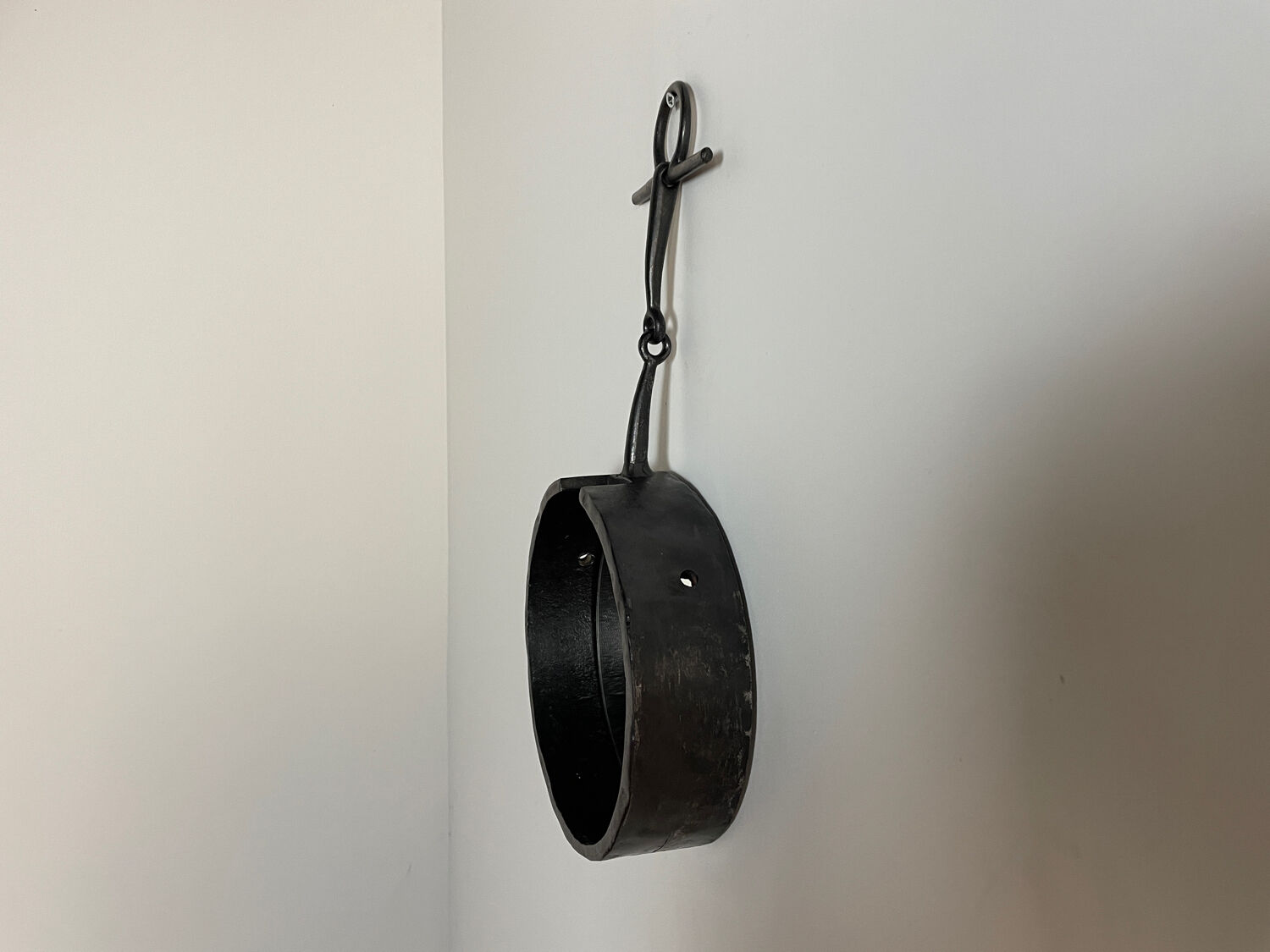 Brutalist iron mirror