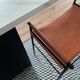 Jeu de 6 tabourets de bar Classic Contemporary en cuir cognac et métal de caoutchouc noir