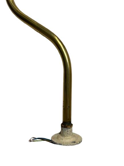 Pair of exterior or interior wall lights in gilded metal, 60s/80s