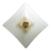 Ceiling lamp in satin glass and brass, 1970s