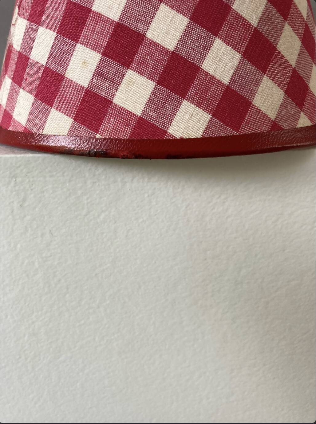 Vintage gingham lampshades