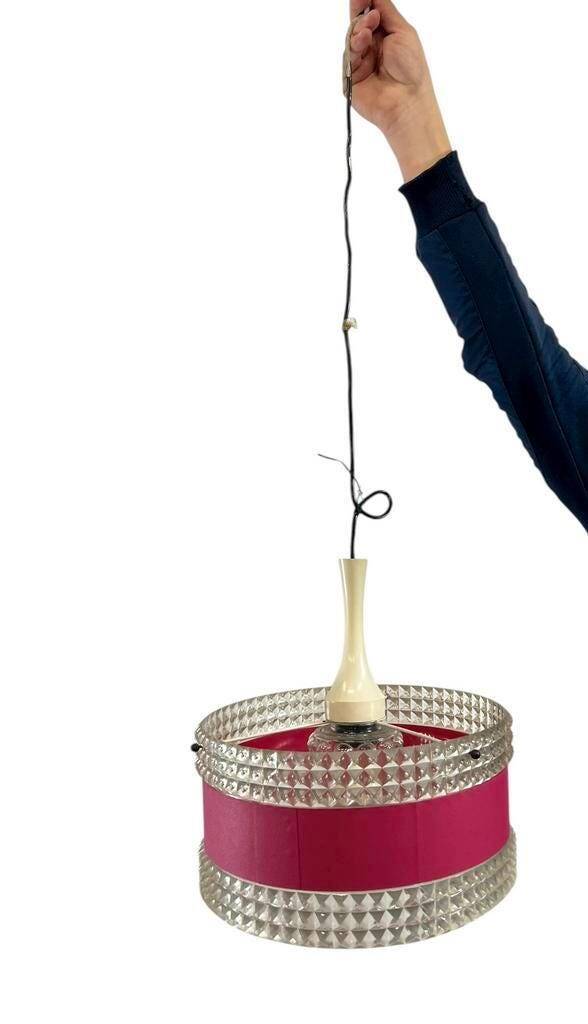 Vintage space age pink chandelier / suspension