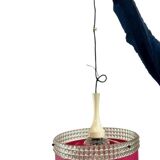 Vintage space age pink chandelier / suspension