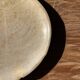 Small oval beige solid petrified wood tray or pocket emptier D24-19 -3311