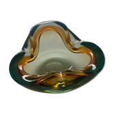 Cendrier en verre de Murano forme trèfle