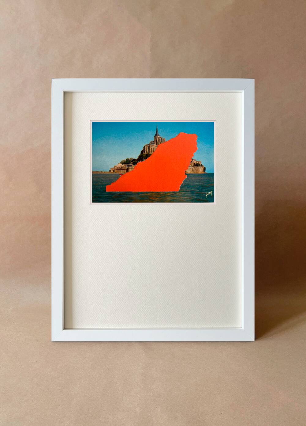 Mont Saint-Michel - Collage on postcard