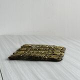 4 napkin rings - napkin holder - metal cutlery with golden rose flowers.