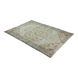 Anatolian handmade vintage rug 246 cm x 173 cm