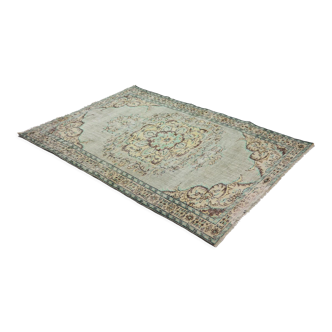 Anatolian handmade vintage rug 246 cm x 173 cm