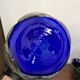 Cobalt blue blown glass vase – Silice Création Biot – 39 cm