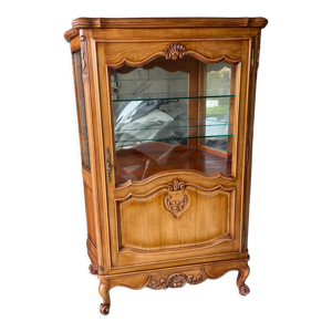 vitrine en merisier massif