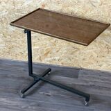 Chariot de service des années 60 et 70, table d'appoint pour dinette, design marron de l'ère spatiale