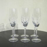 Series of six champagne flutes