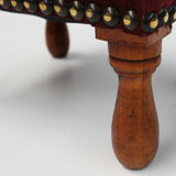 Red Art Deco stool Ca.1930