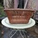 Antique wicker laundry basket