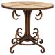 Bistro dining table in bentwood and cane from Alvar Aalto by Thonet