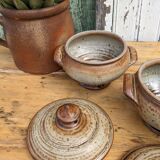 Artisanal stoneware tureen bowls