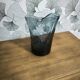 Smoked glass vase with blue gradient