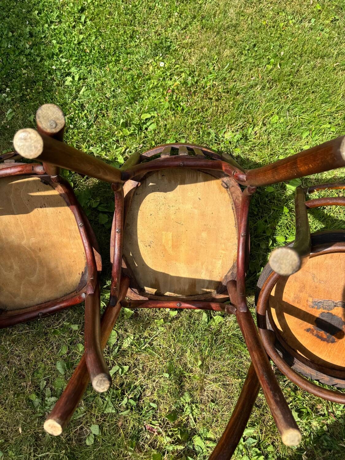 Set of 6 Thonet and Fishel bistro chairs, early 20th century
