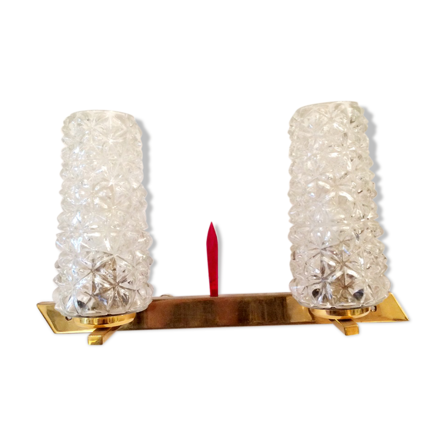 Apply 1950-60 brass and cut glass