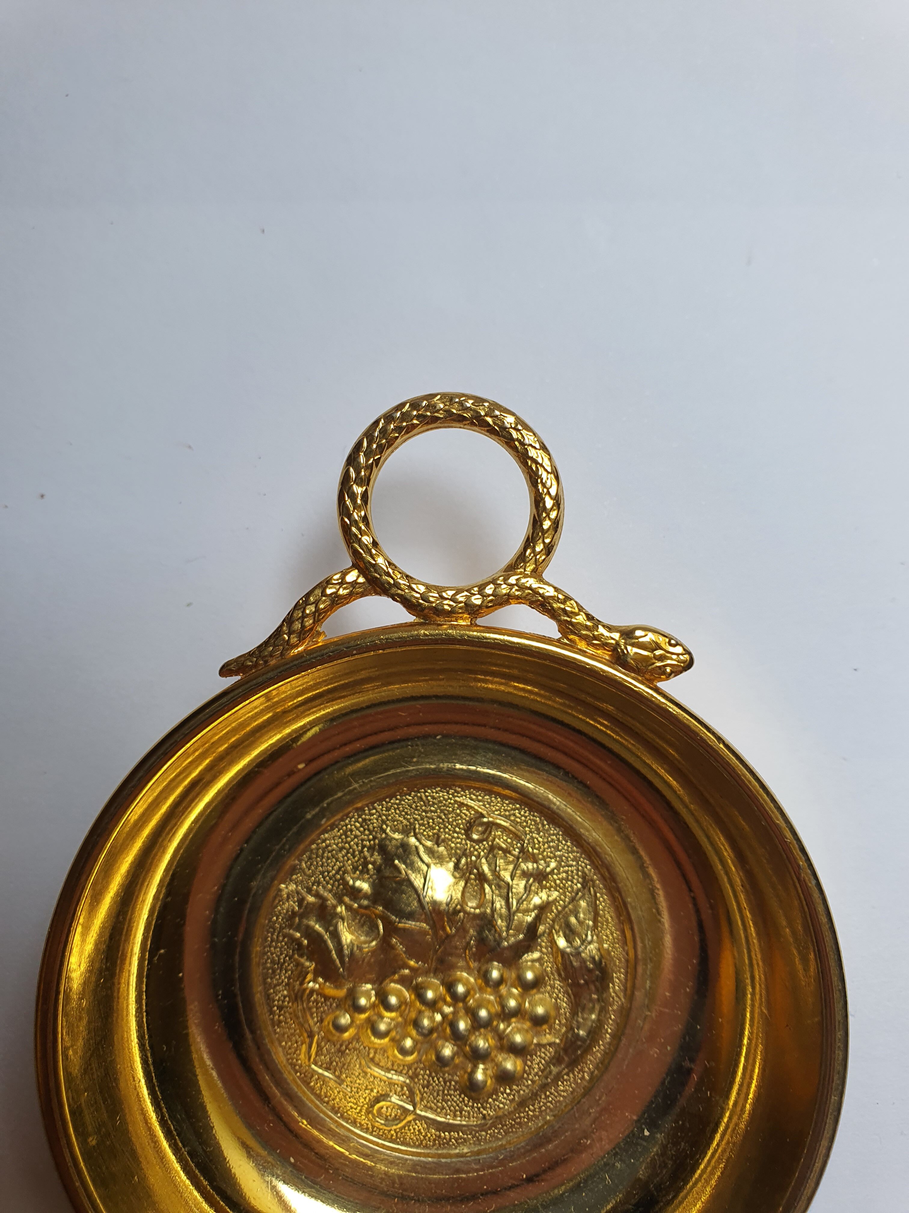 French vintage metal grape wine tester