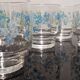 Set of 10 water glasses Veronica Luminarc Arcoroc decoration small blue flowers 80's
