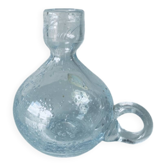 Blown crystal candle holder