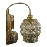 Walker with vintage amber glass globe