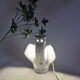 Vintage lamp owl owl ceramic faience