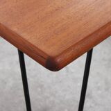 Table de salle à manger en teck vintage Mid Century Design 60's 70's hairpins