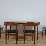 Mid-Century Teak Dining Table & Chairs by Hans Olsen for Frem Røjle, Denmark, 1960s, Set of 5