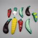 9 vintage 1950' ceramic vegetable knife holders from Vallauris/Ceramony