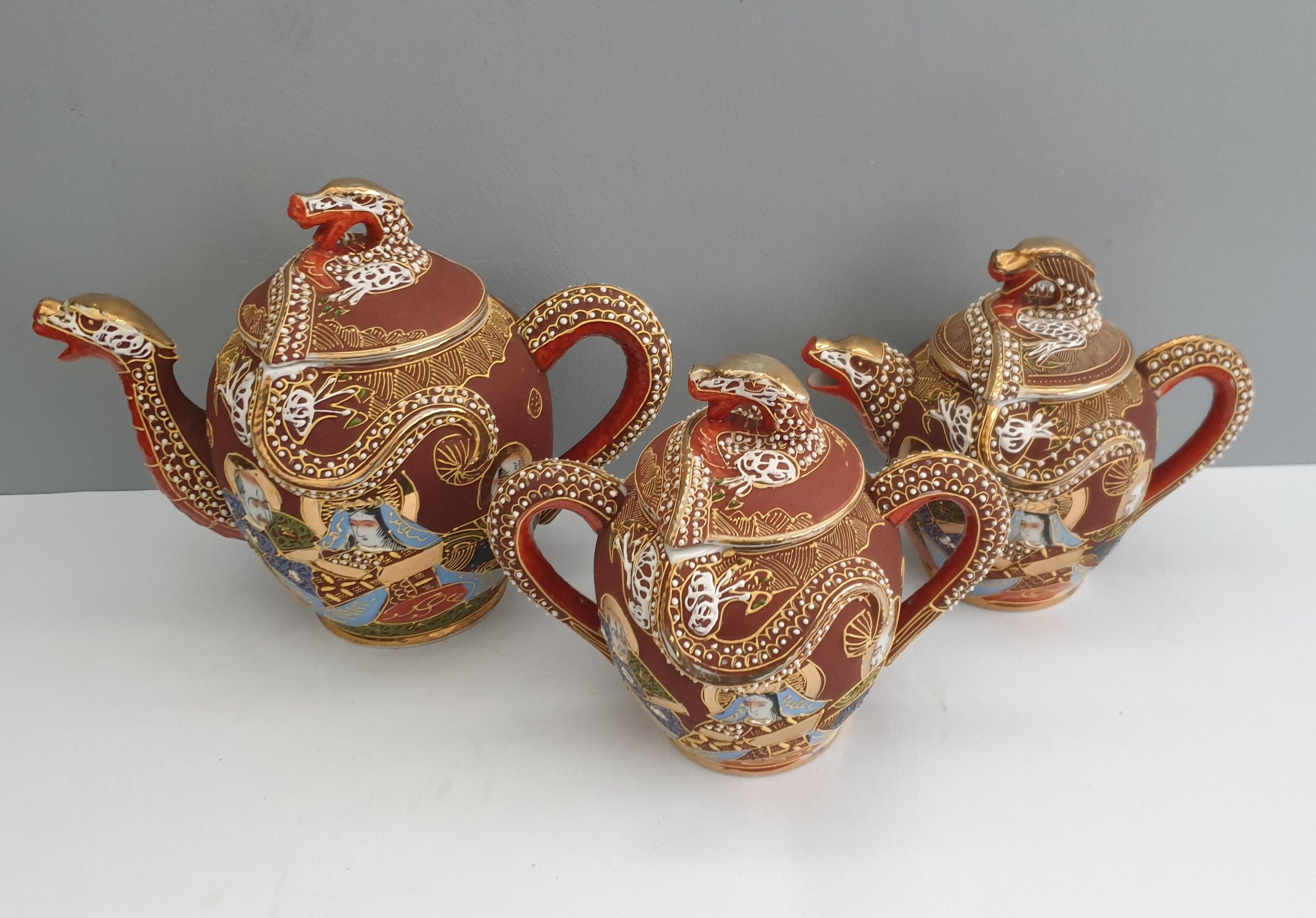 Tea set Satsuma porcelain from Japan