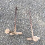 Pair of wrought iron chenêts