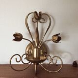 Gold metal wall light