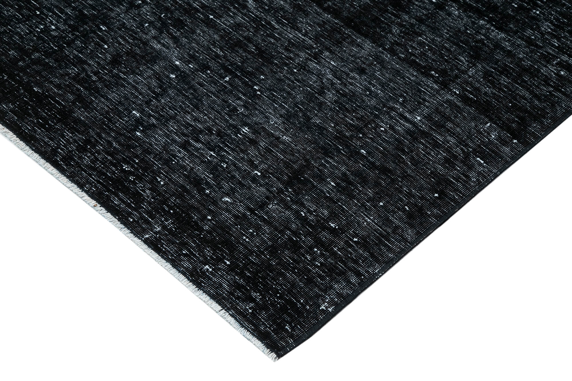 Handwoven persian overdyed 271 cm x 382 cm black wool carpet