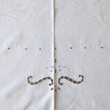 nappe ancienne rectangulaire blanche broderie richelieu