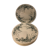 6 plates dessert linotte, Terre de Fer