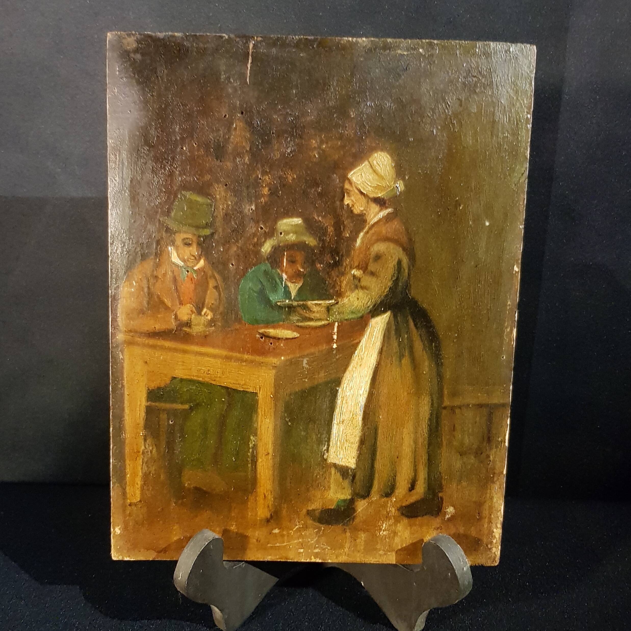 Old painting on wood