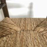 Children's armchair in beech wood and straw