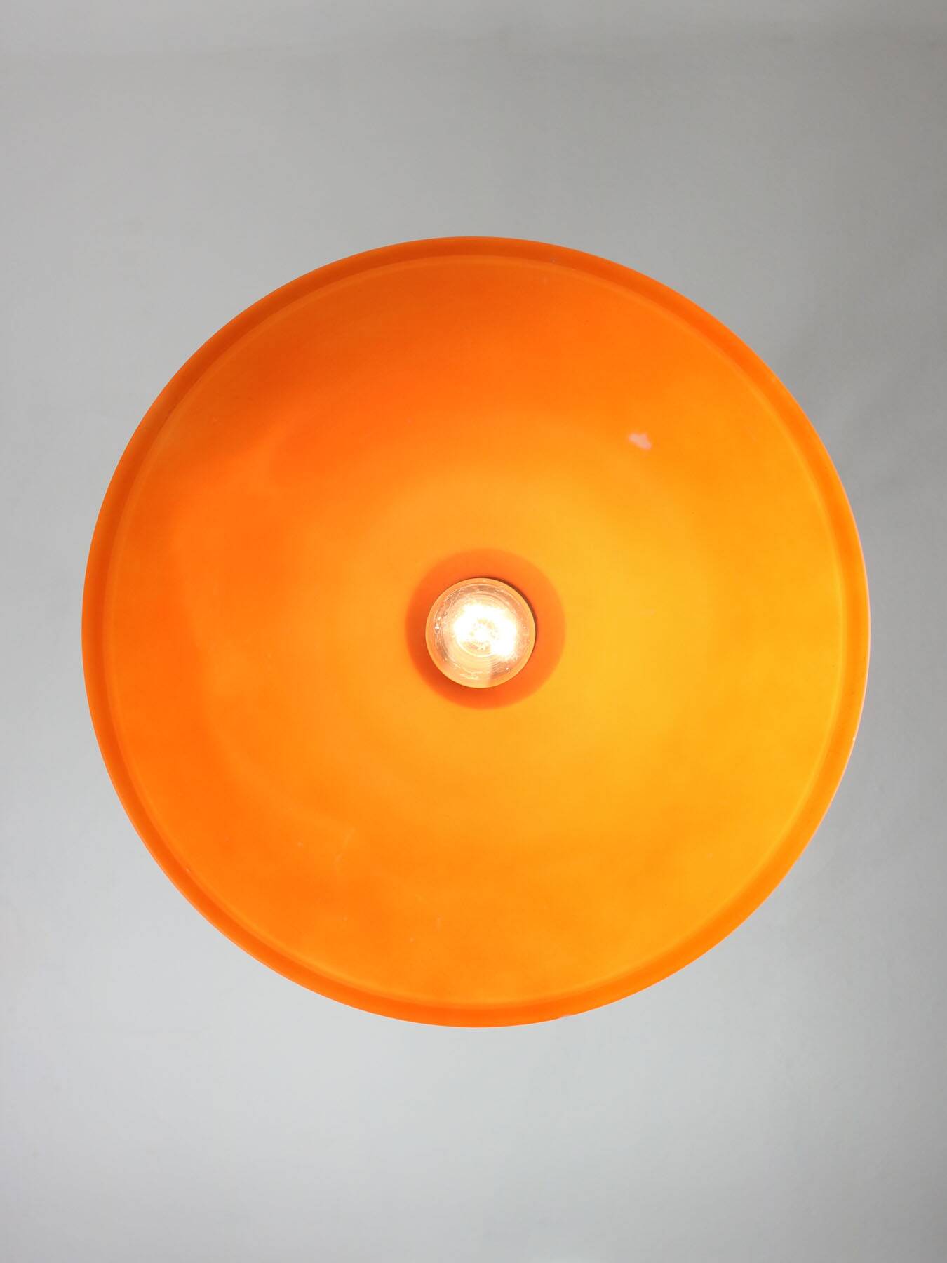 Vintage Italian Brass and Glass Pendant Lamp