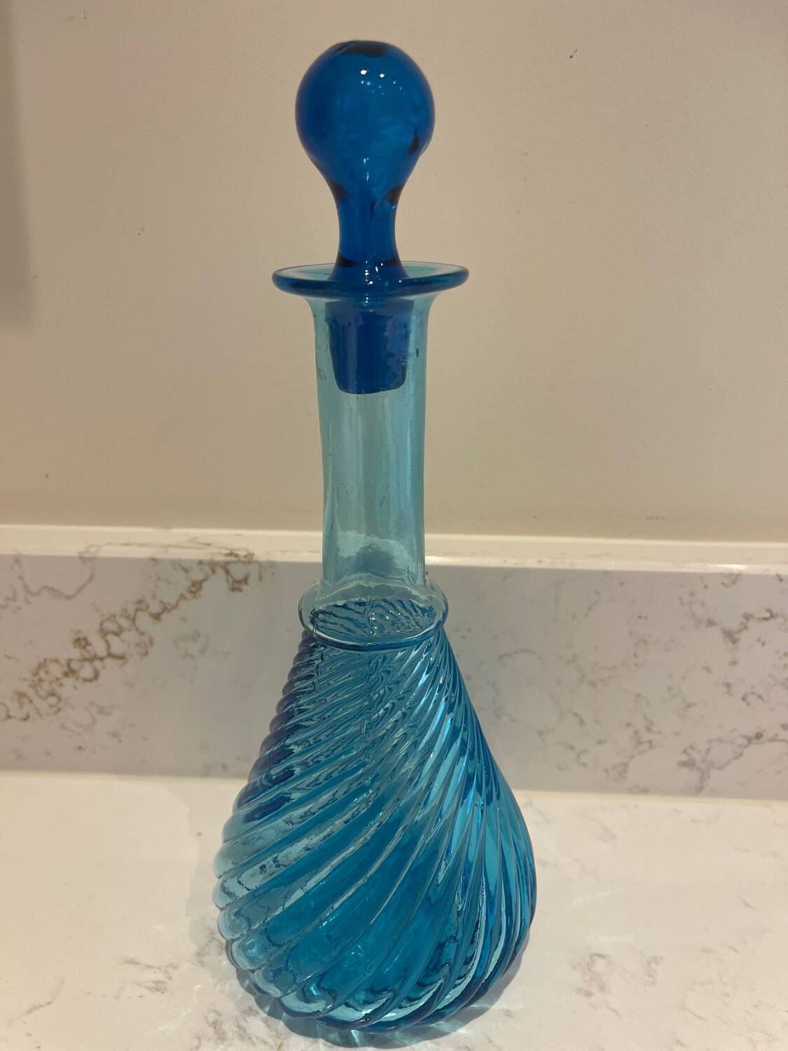 Old blue carafe
