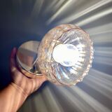 Vintage amber glass globe wall light