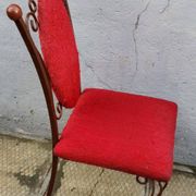 6 wrought iron chairs by Raymond Menos, Haiti