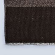 418x65 cm dark brown beige turkish runner wool kilim rug, corridor kilim