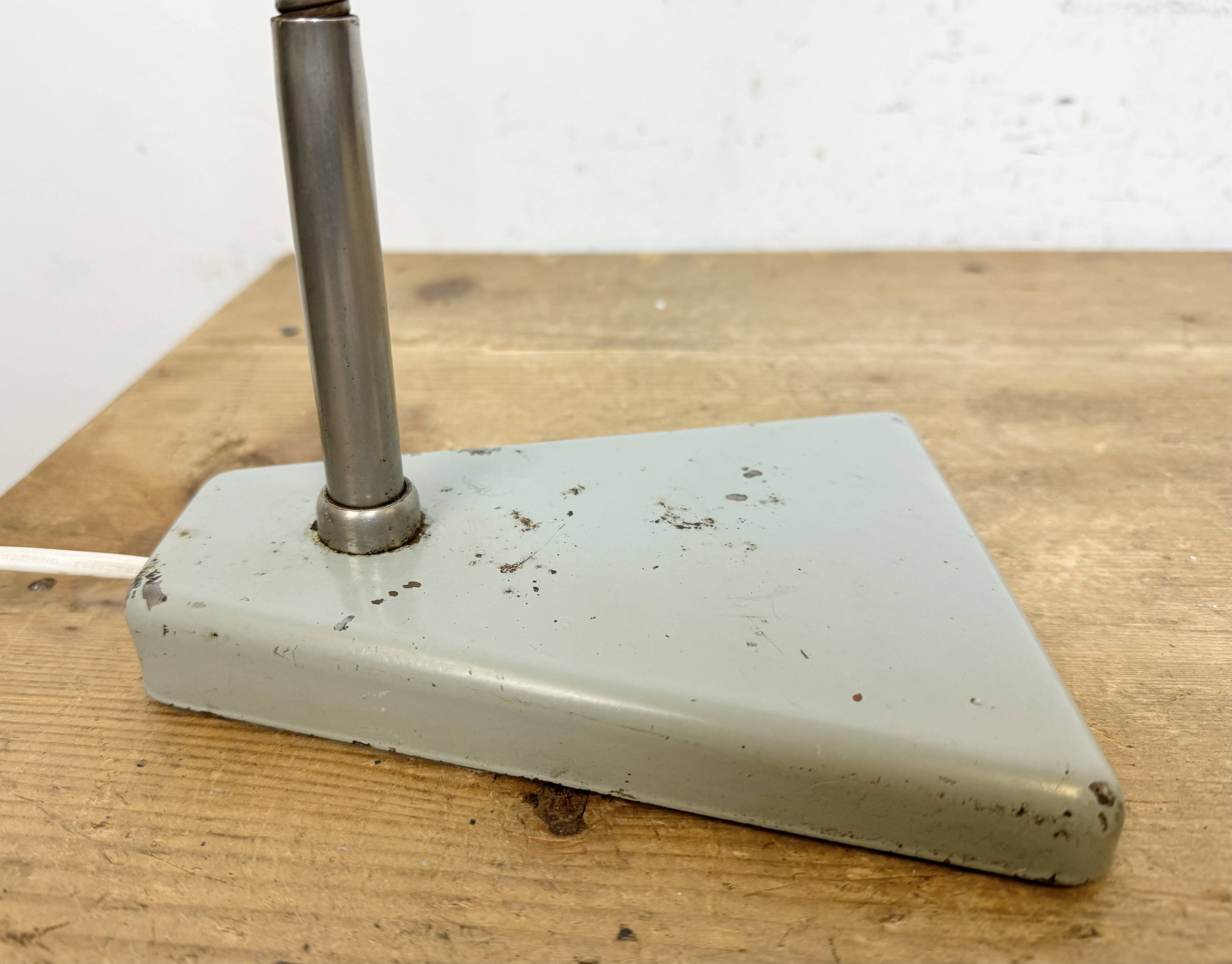 Grey Industrial Gooseneck Table Lamp from Zaos, 1960s