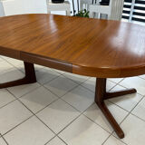 Extensible Baumann teck table vintage 1970
