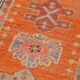 Hand-knotted distressed turkish red runner carpet 95 cm x 365 cm