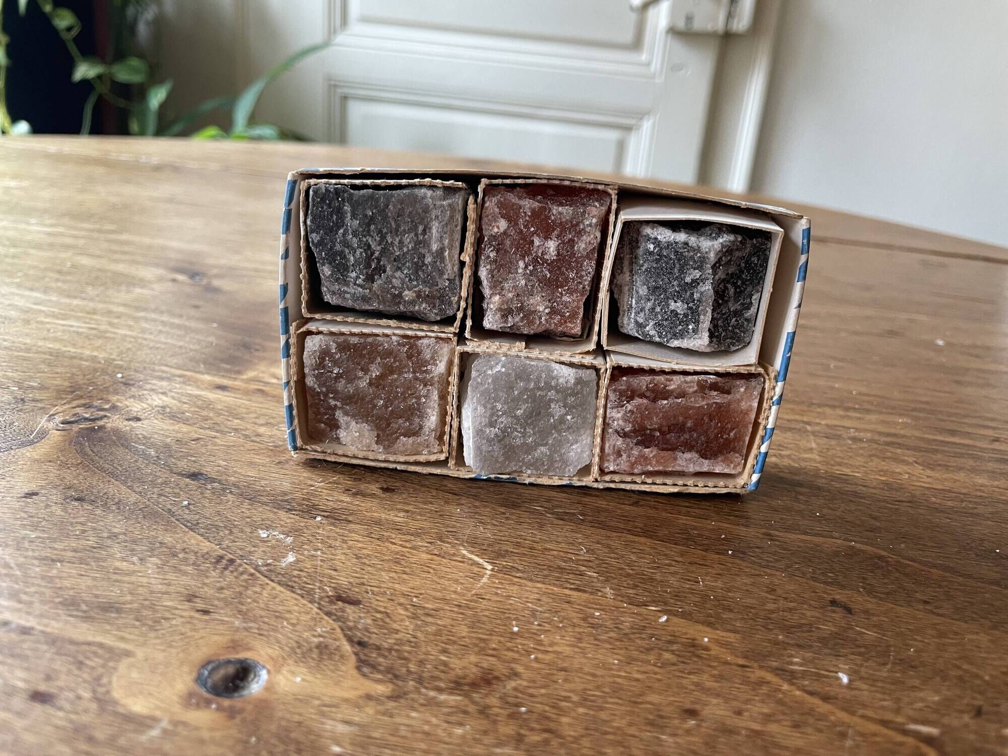 Salt crystal samples ~ souvenir from the Salzbergwerk salt mine Berchtesgaden Germany