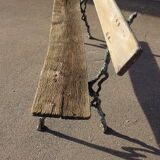 19th century cast iron bench with fake branches